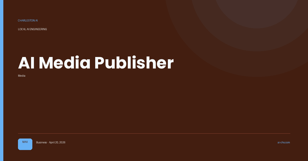 AI Media Publisher — an intelligence delivery by Charleston AI