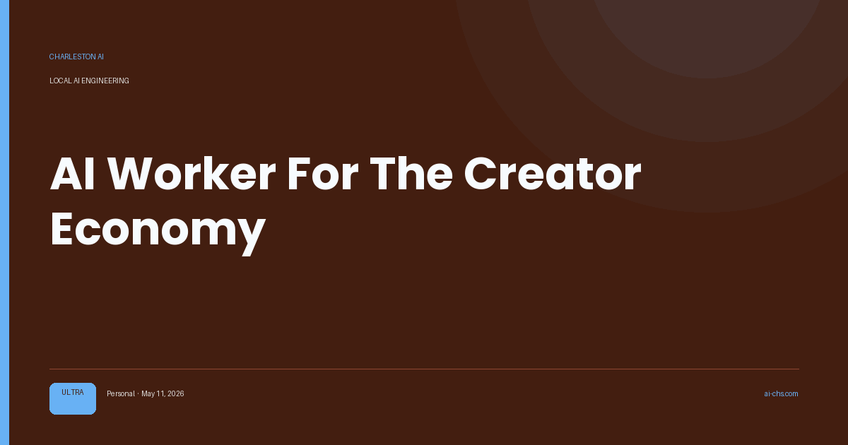 AI Worker For The Creator Economy — an intelligence delivery by Charleston AI