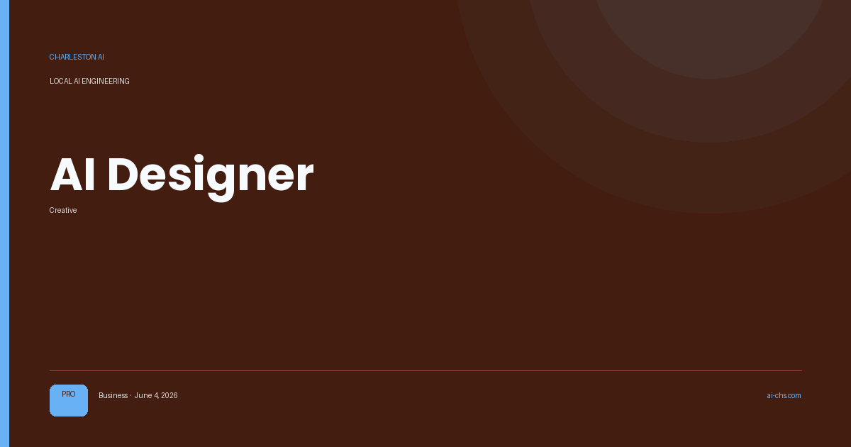 AI Designer — an intelligence delivery by Charleston AI