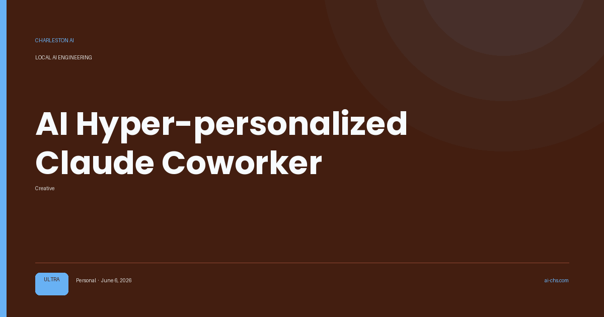 AI Hyper-personalized Claude Coworker — an intelligence delivery by Charleston AI