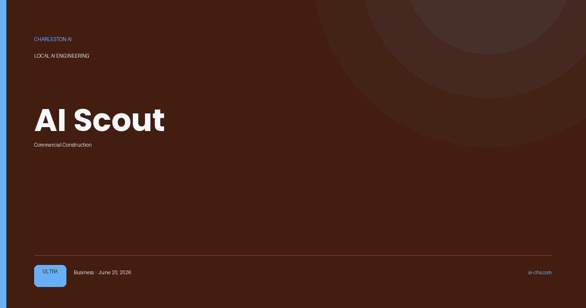 AI Scout — an intelligence delivery by Charleston AI