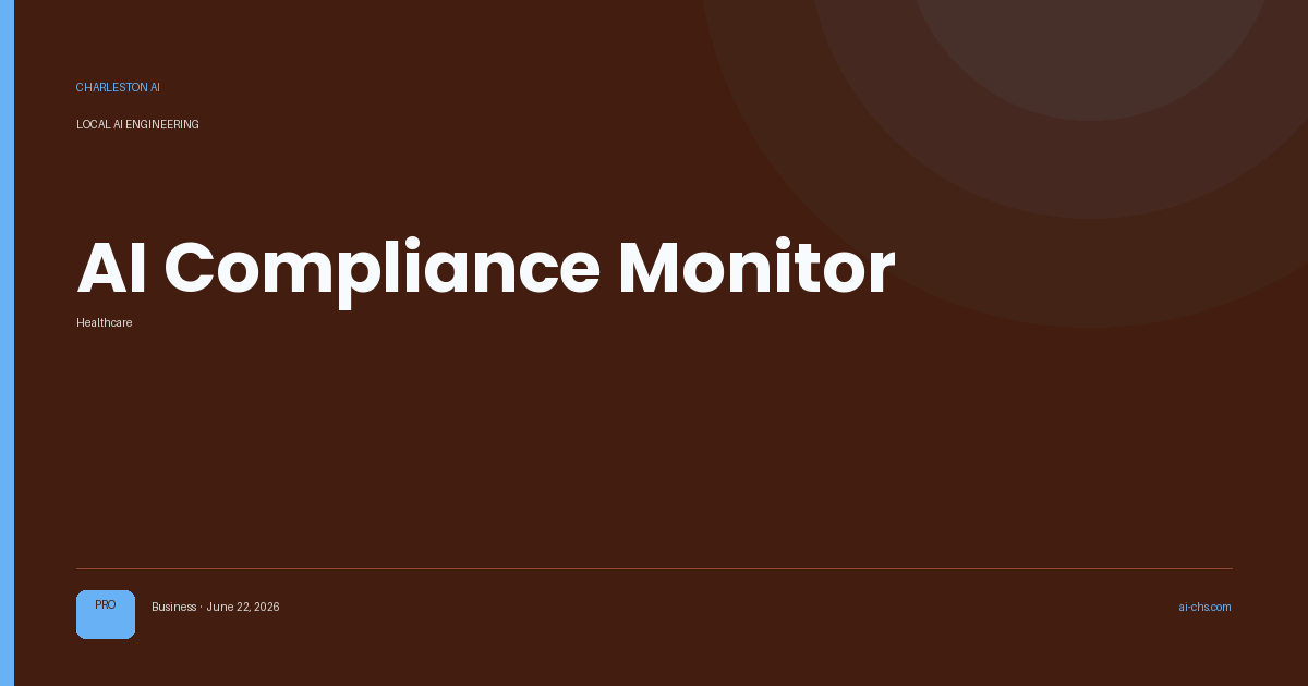 AI Compliance Monitor — an intelligence delivery by Charleston AI