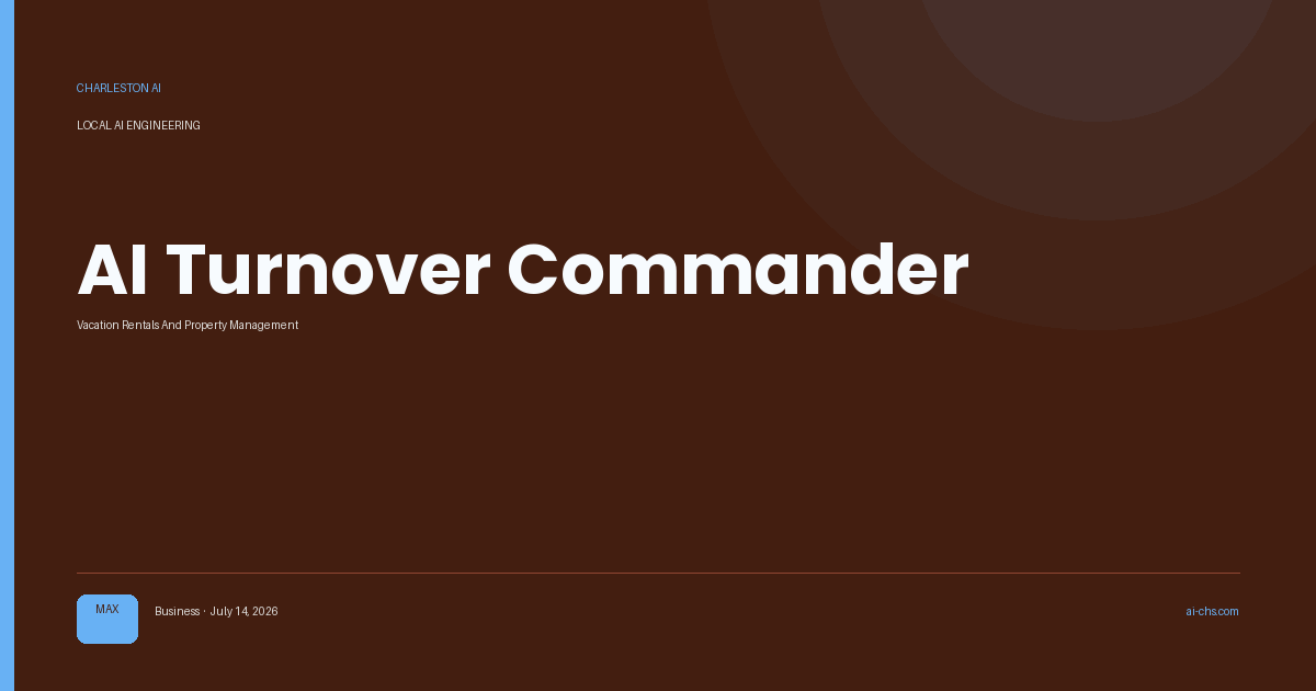 AI Turnover Commander — an intelligence delivery by Charleston AI