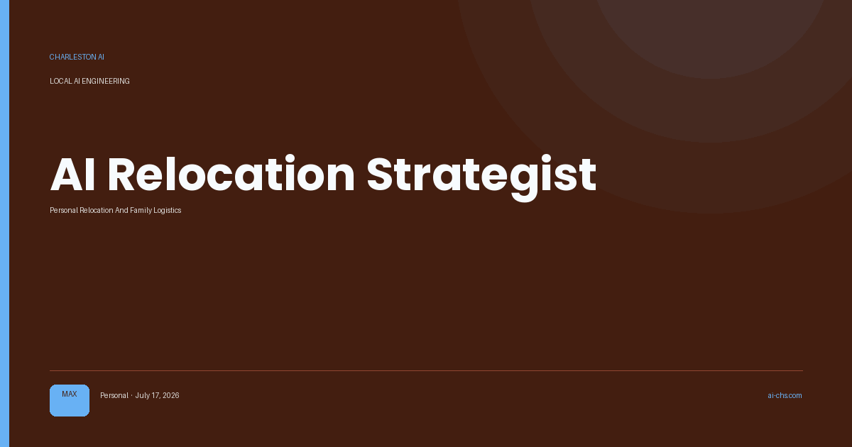 AI Relocation Strategist — an intelligence delivery by Charleston AI