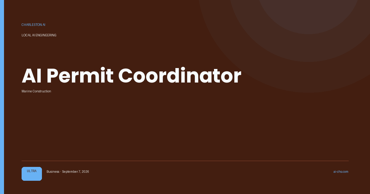 AI Permit Coordinator — an intelligence delivery by Charleston AI