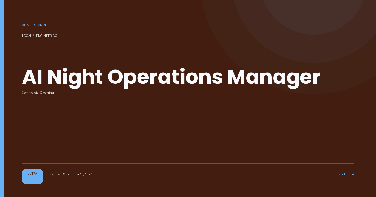 AI Night Operations Manager — an intelligence delivery by Charleston AI