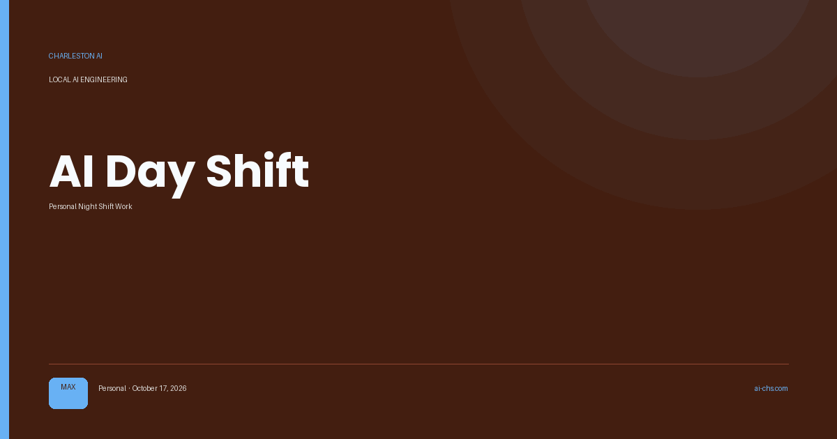 AI Day Shift — an intelligence delivery by Charleston AI