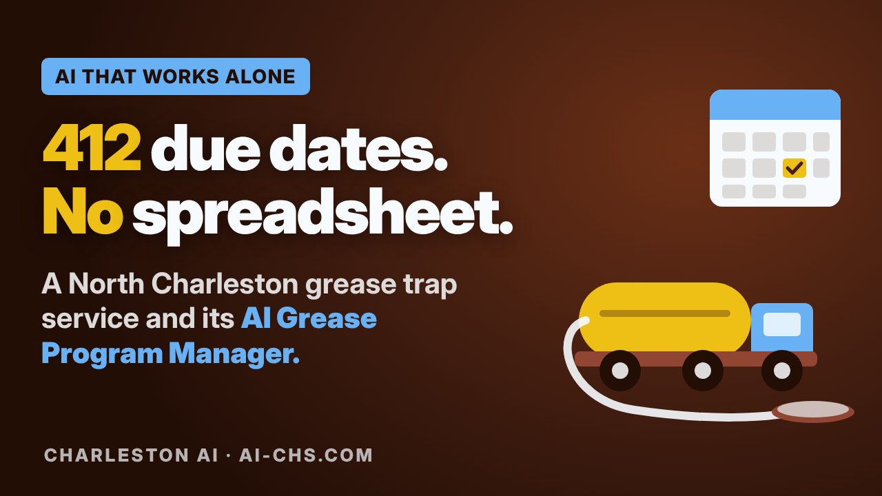 AI Grease Program Manager — an intelligence delivery by Charleston AI
